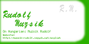 rudolf muzsik business card